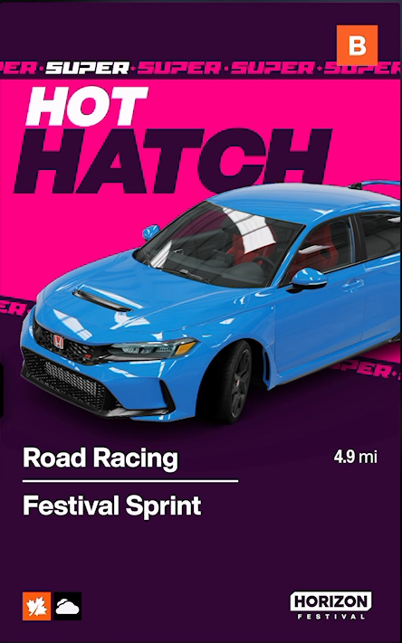 Festival Sprint race details