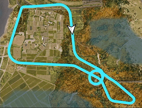 Kawazu Nanadaru Scramble track layout