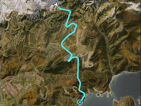 Tateyama Alpine Cross Country track layout