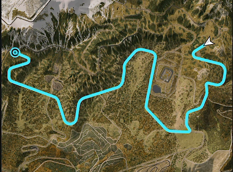 Venus Sprint track layout
